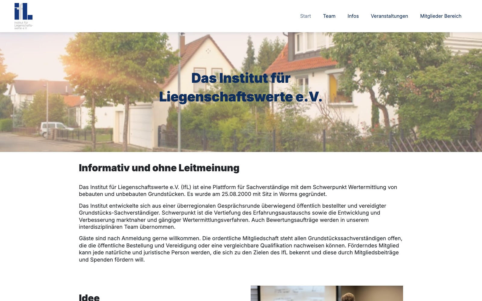 Vorschau Institut für Liegenschaftswerte
